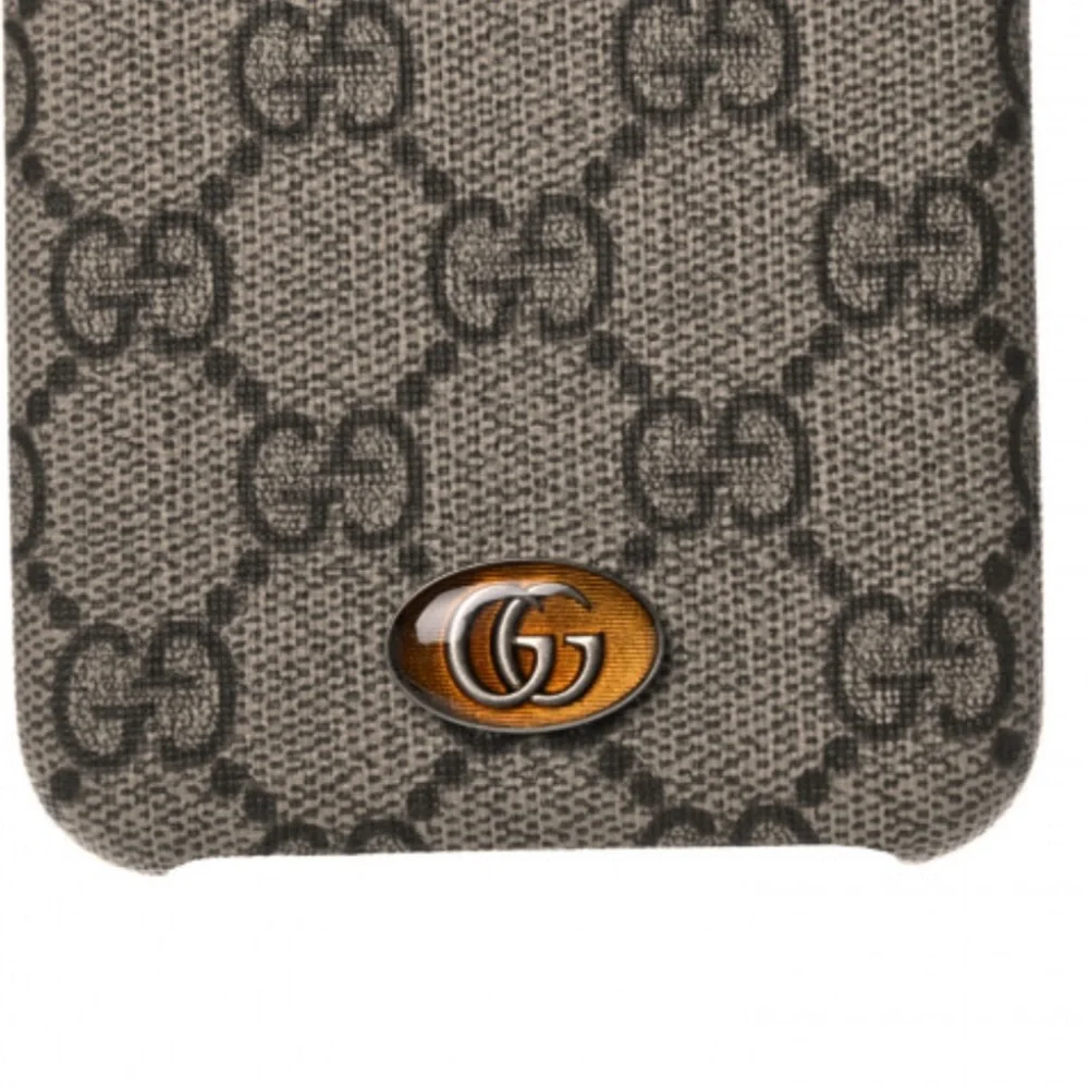 Gucci Gray GG Supreme iPhone Case